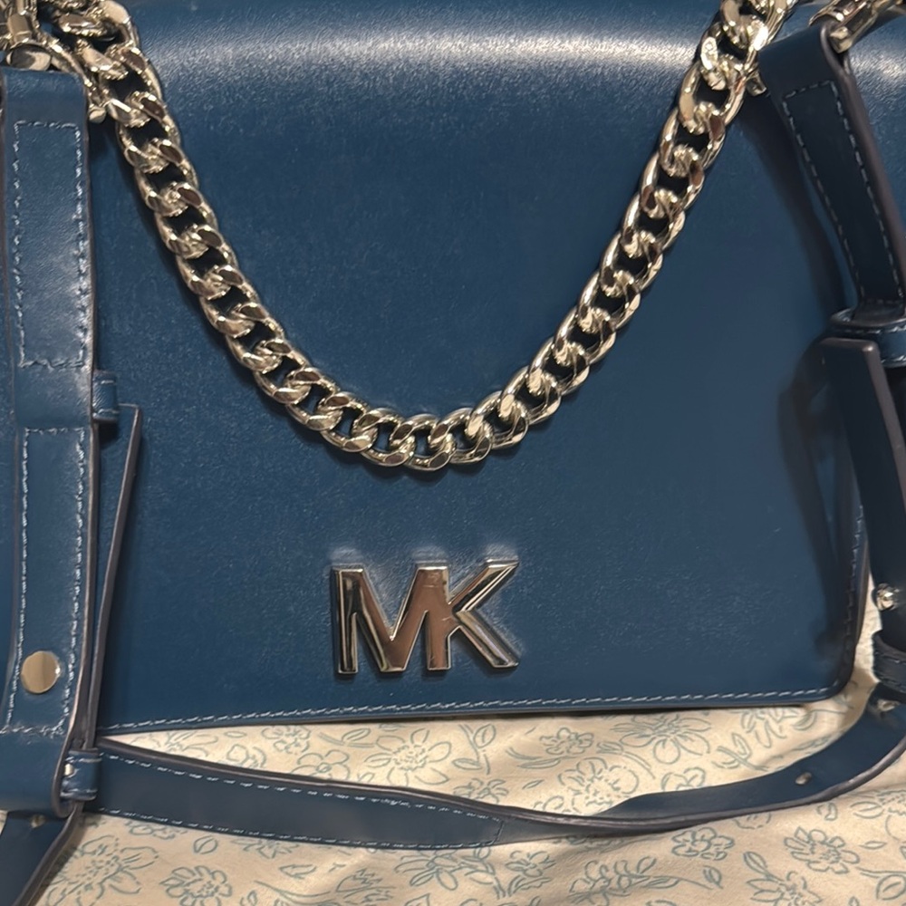 Michael Kors Navy Chain Shoulder Bag